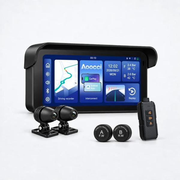 C6 Pro All-in-One Motorcycle Dash Cam with GPS & Anti-Theft