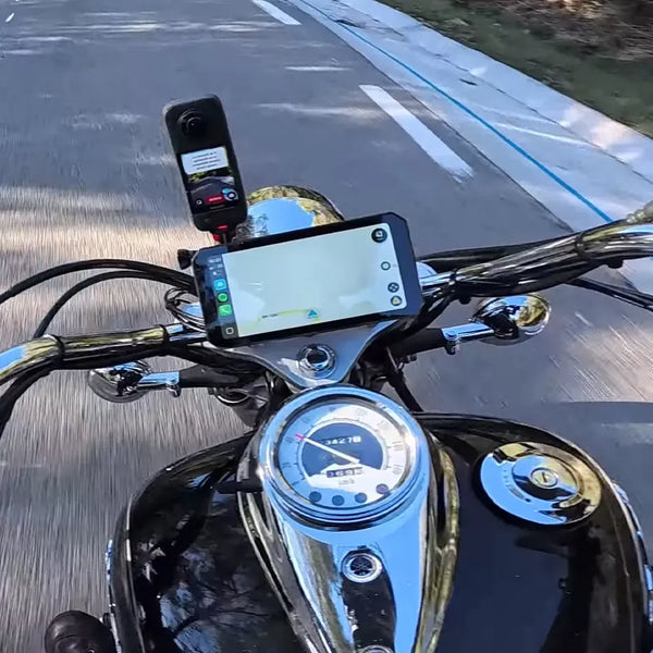 C9 Pro Max Motorcycle Front & Rear Camera with Wireless CarPlay