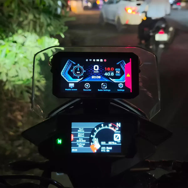 BX Motorcycle CarPlay with Dashcam & Smart BSD