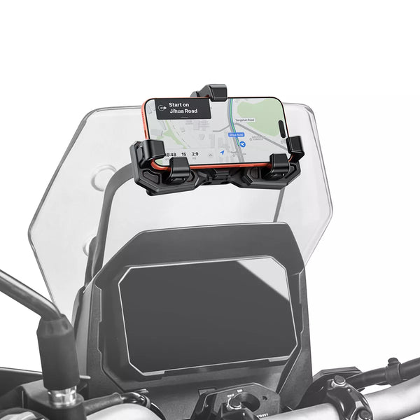 Motorcycle Phone Mount with 15W Wireless Charging & USB-C
